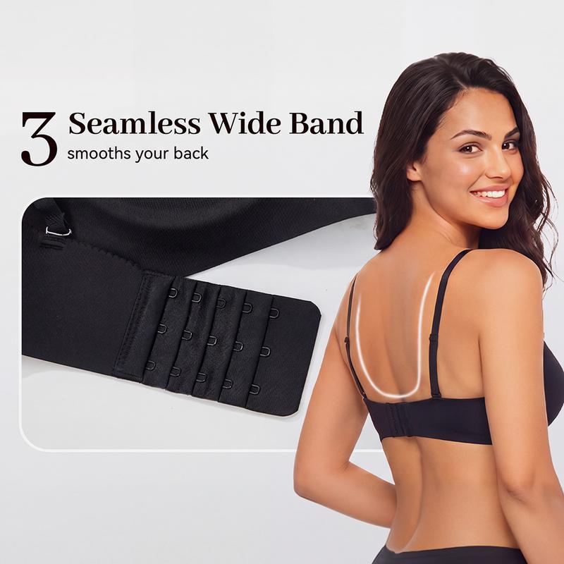 mirelle™ Lace-Up Push-Up Bra – Wireless Lift & Enhanced Cleavage