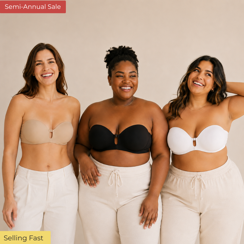 mirelle™ Front-Closure Strapless Push-Up Bra